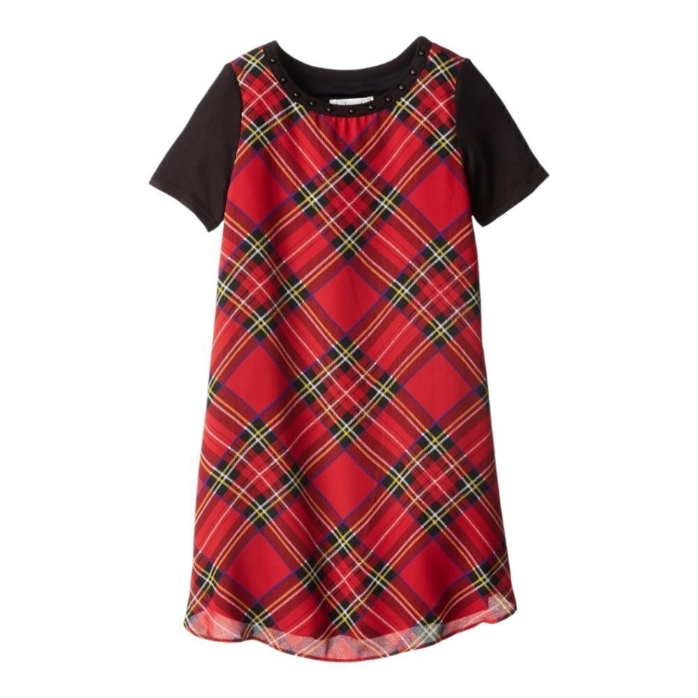 Blush by us angels big girls short sleeve trapeze dress, size 8